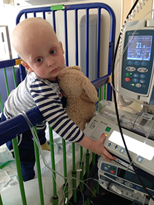 Super Charlie battling Neuroblastoma